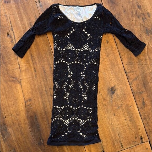 Free People Black Lace Dress - Picture 1 of 4